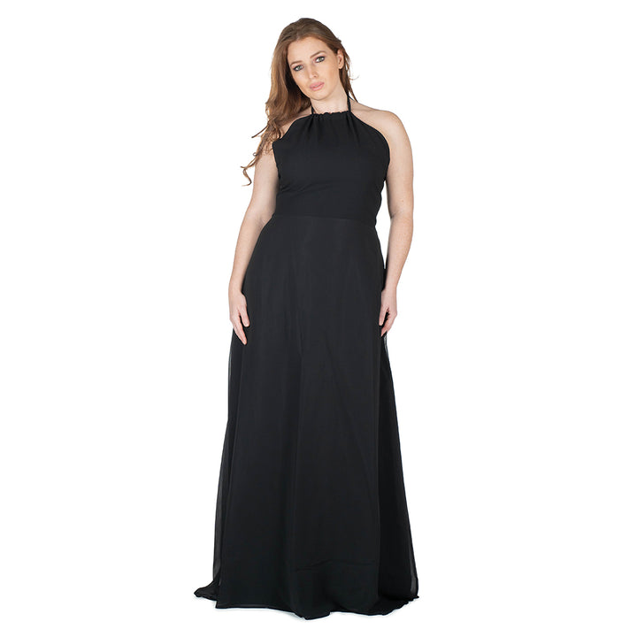 Oltre Tempo Vestito lungo in georgette chiffon Vendite Flash