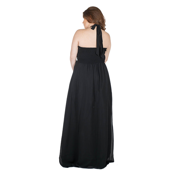 Oltre Tempo Vestito lungo in georgette chiffon Vendite Flash