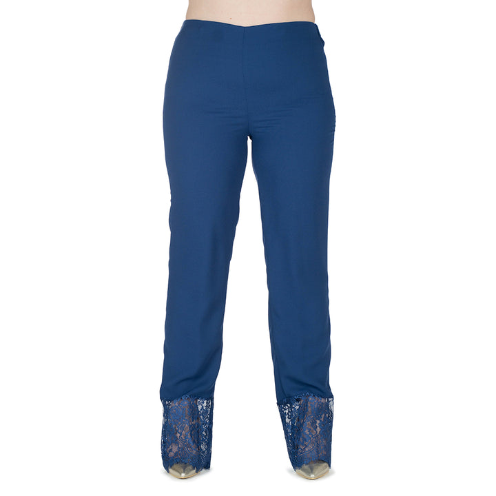 Oltre Tempo Pantalone in cadì unito con pizzo Fino al 65% di sconto