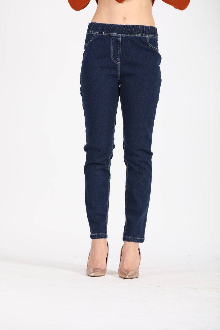 Oltre Tempo Jeans con elastico e tasche al sul dietro Outlet