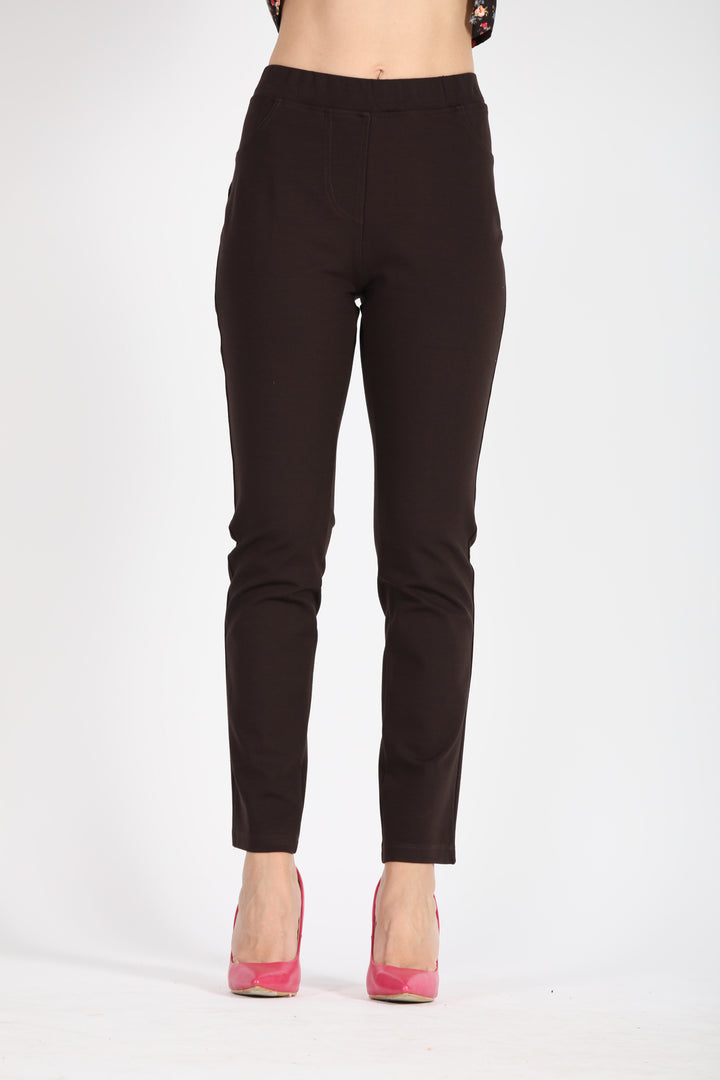 Oltre Tempo Pantalone punto milano con tasche in jeans In Vendita