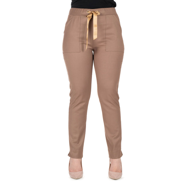 Oltre Tempo Pantalone con occhielli strass e laccio raso Saldi Di Fabbrica
