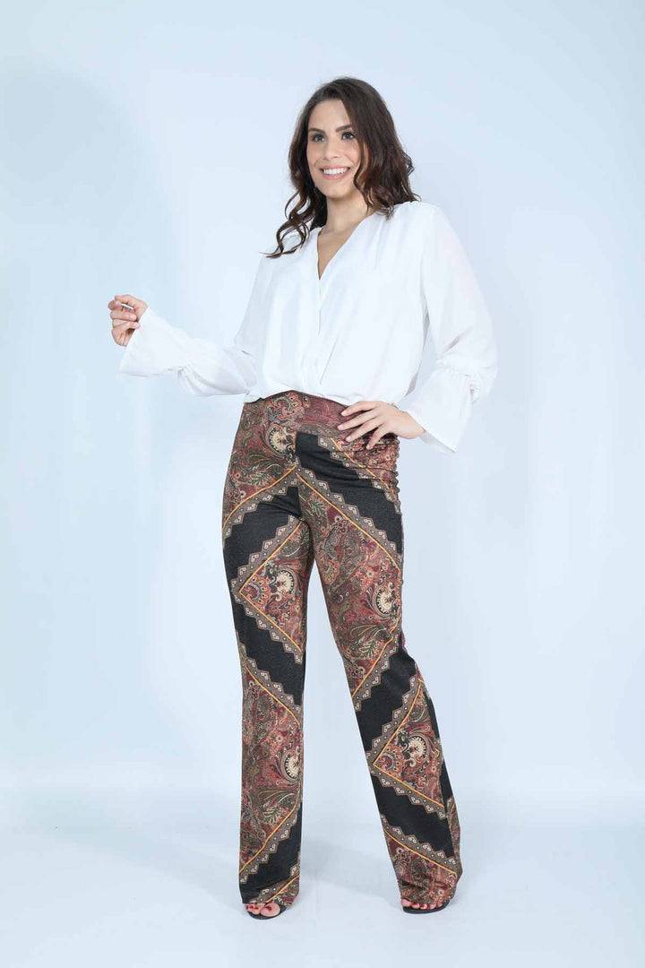 Oltre Tempo Pantalone in maglia lurex fantasia oro 2025