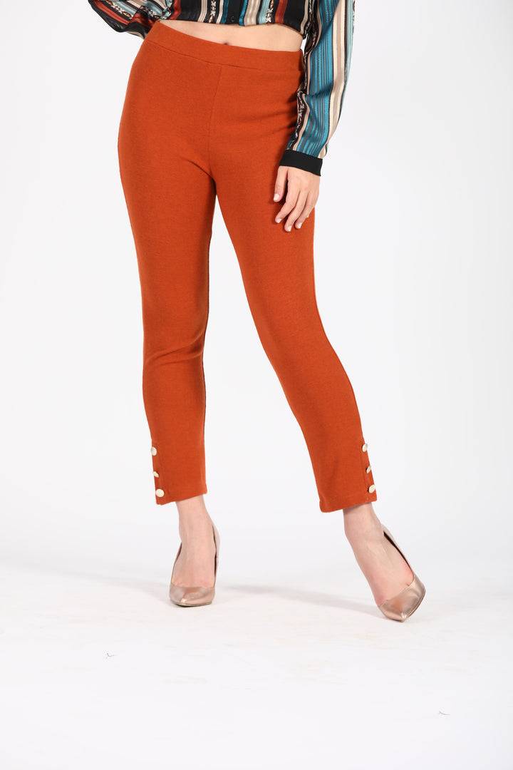 Oltre Tempo Pantalone capri mano lana con bottoncini al fondo Promozione