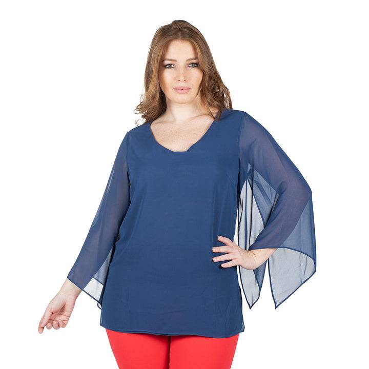 Oltre Tempo Casacca con maniche in georgette chiffon In Saldo