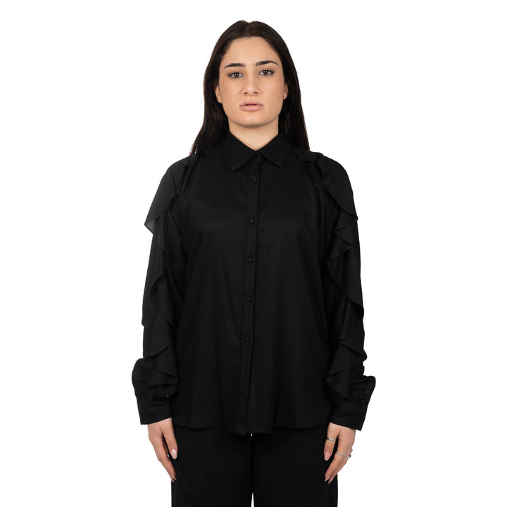 Oltre Tempo Camicia vajella con rouge sulle spalle Consegna Veloce