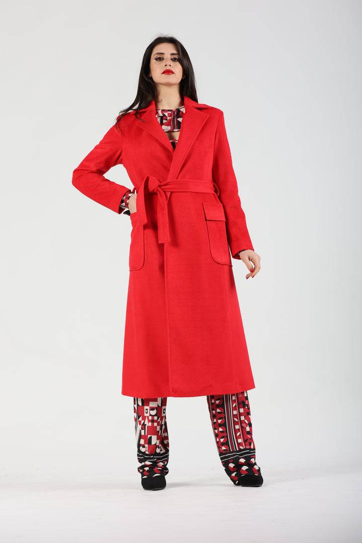 Oltre Tempo Cappotto in lana con tasche a toppa Grandi sconti