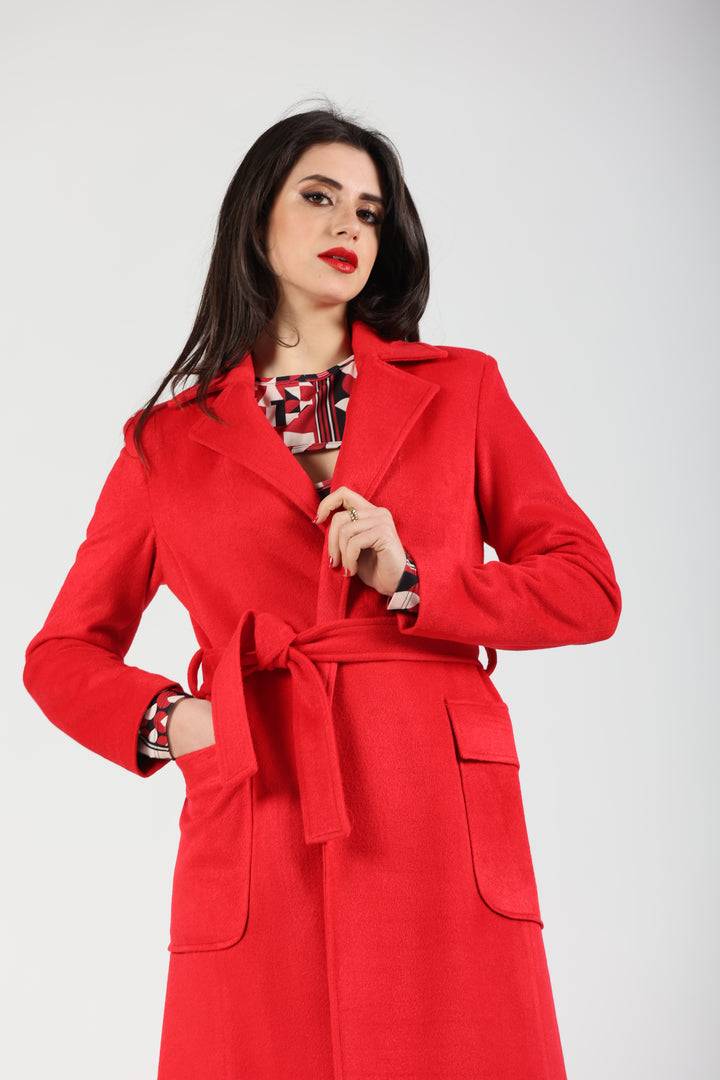 Oltre Tempo Cappotto in lana con tasche a toppa Grandi sconti