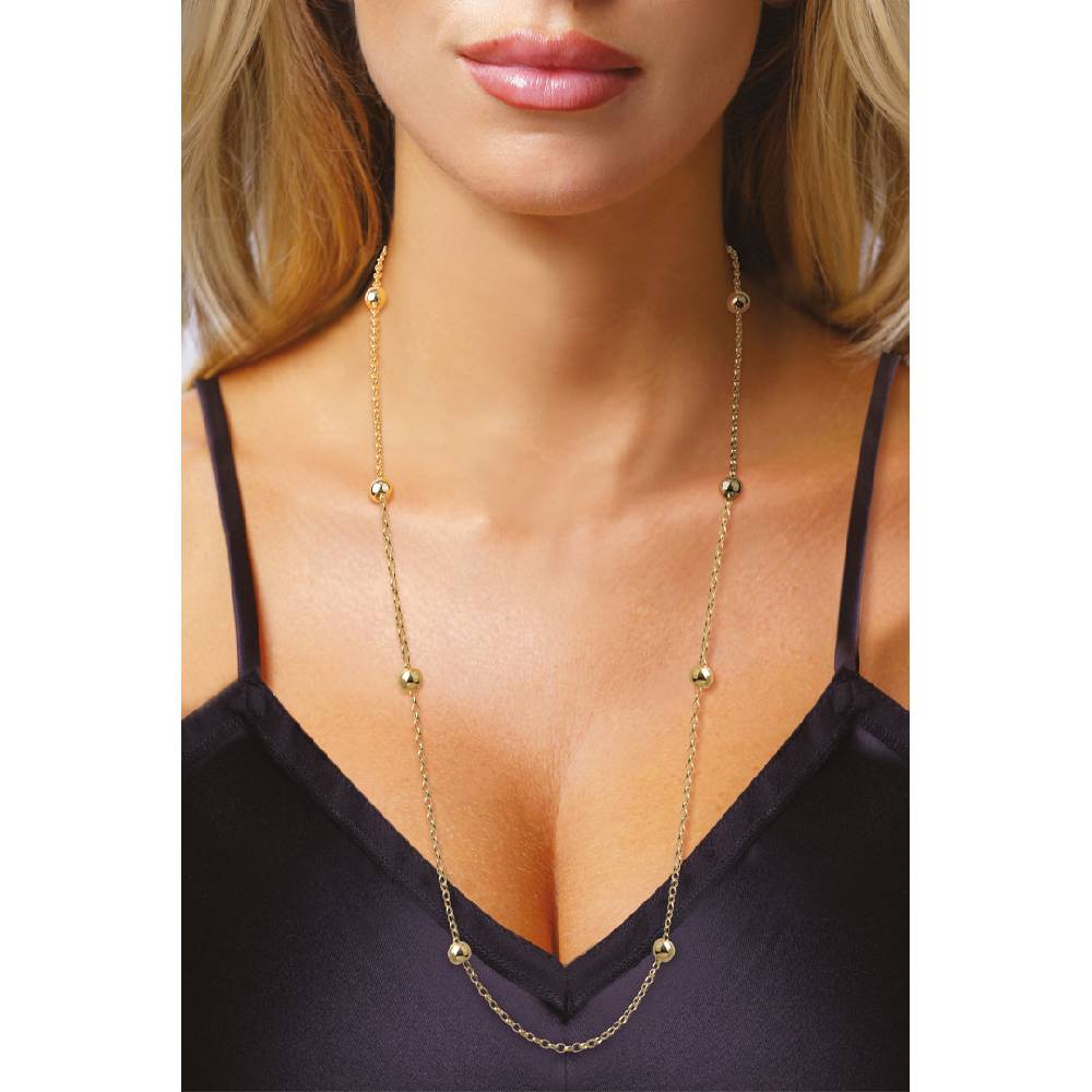 Opsobjects MARGARET collana lunga oro giallo con sfere Vendita Economica