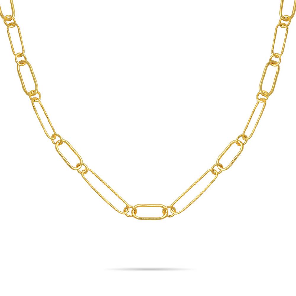 Opsobjects GRACE collana con maglia ovale diamantata alternata a maglia tonda