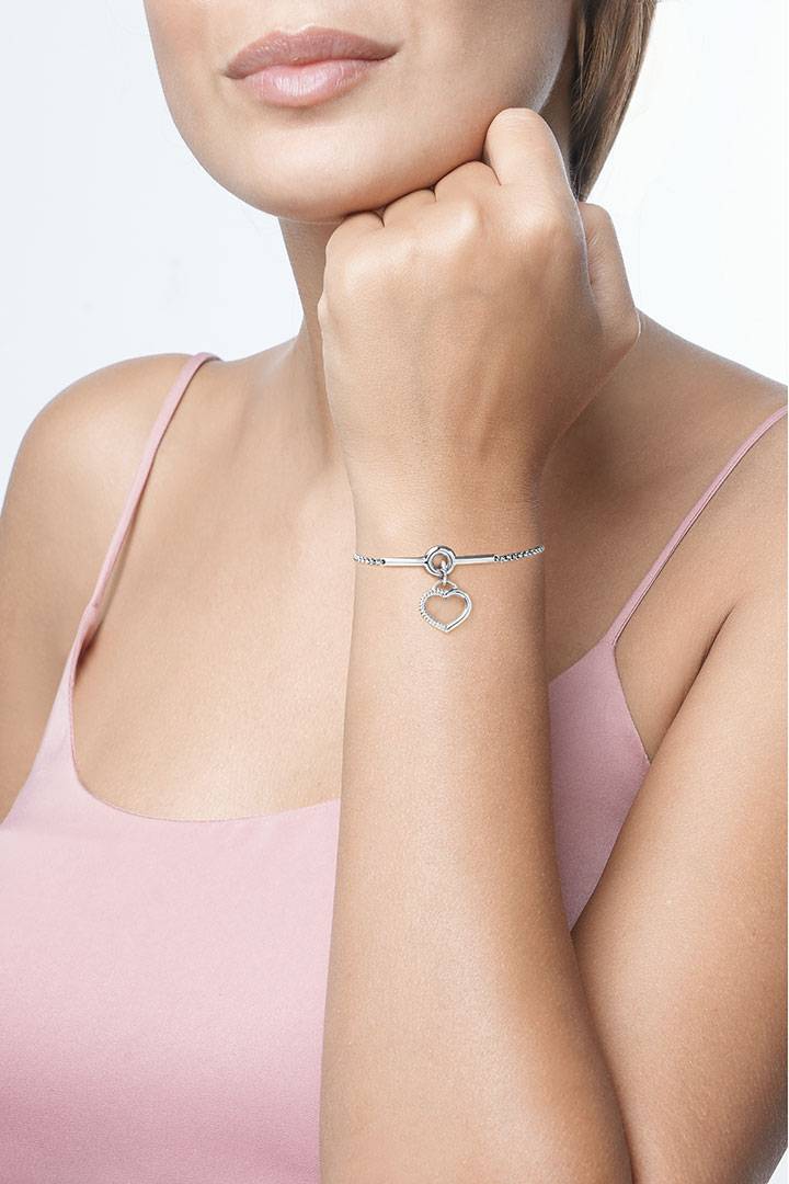 Opsobjects TWISTED bracciale cuore pendente In Saldo