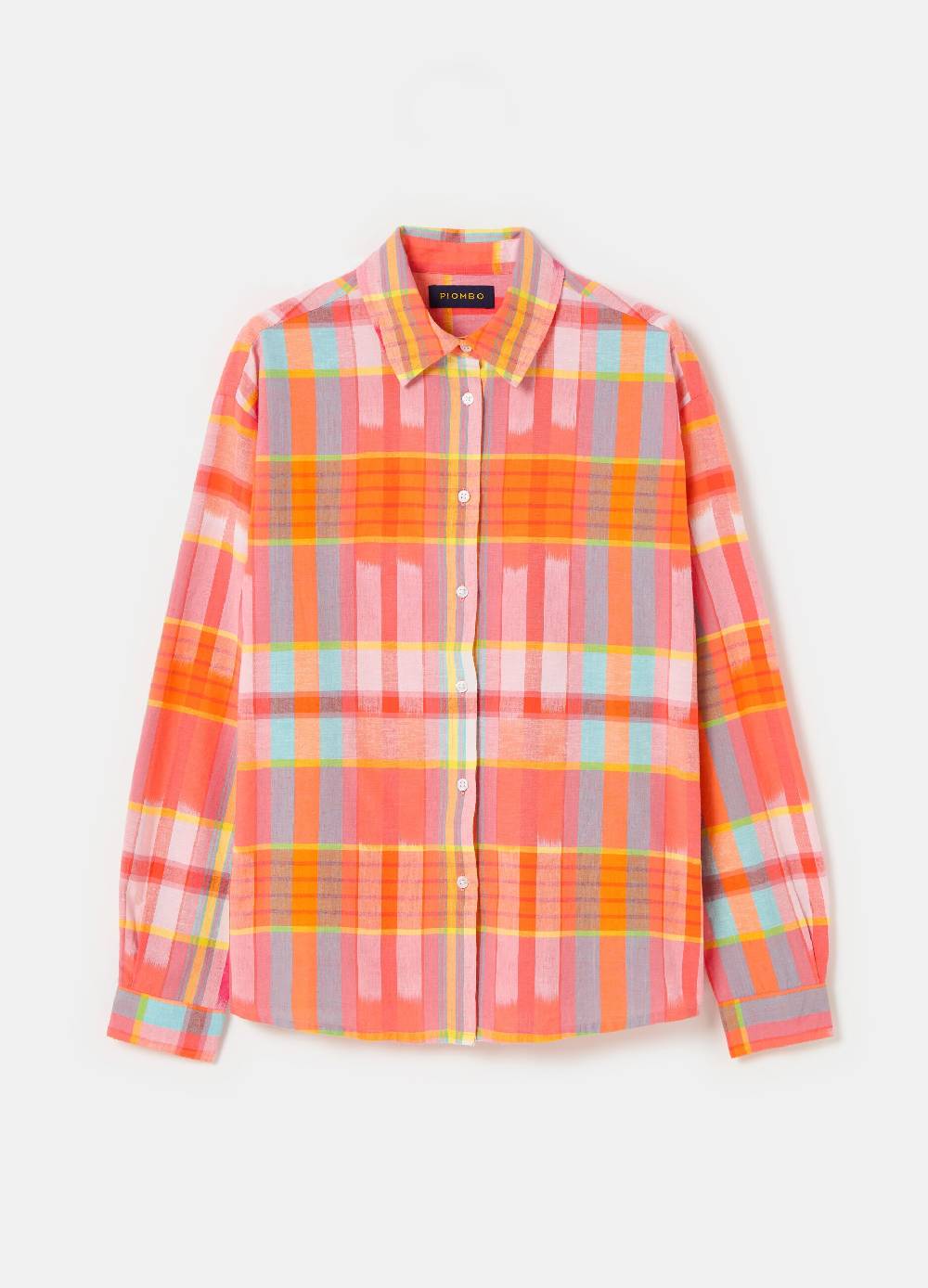 Ovs Camicia in cotone e lino fantasia check Moda