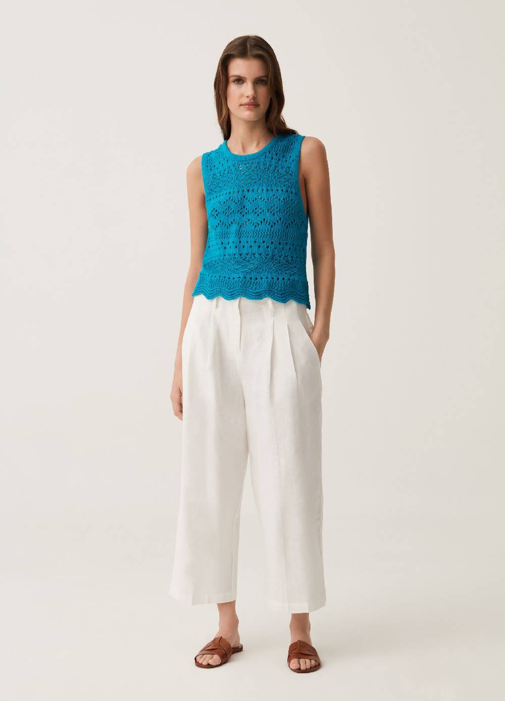 Ovs Tank top in cotone crochet 2025