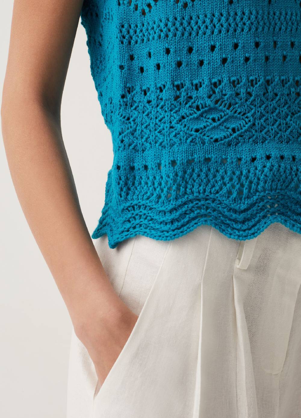 Ovs Tank top in cotone crochet 2025