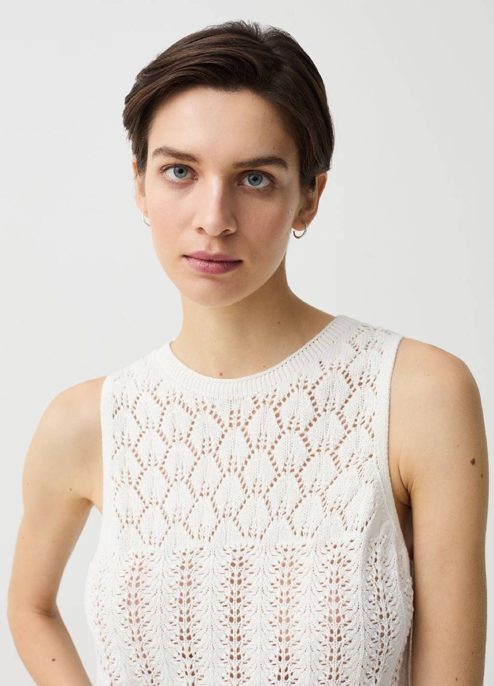 Ovs Tank top crochet yoke con scollo rotondo Italia