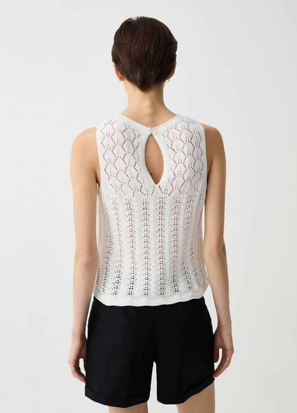 Ovs Tank top crochet yoke con scollo rotondo Italia