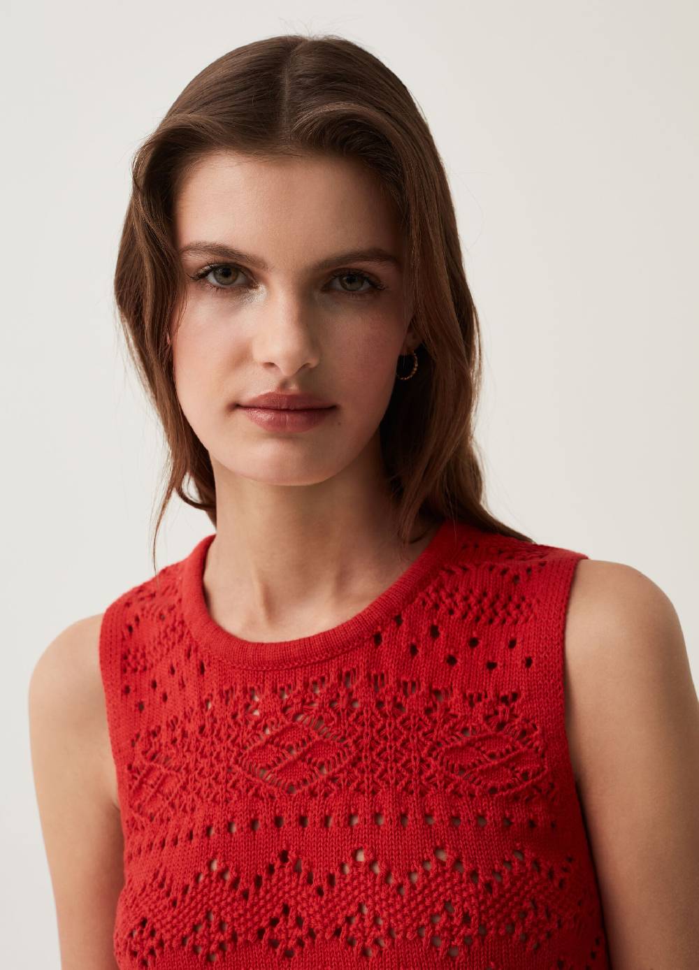 Ovs Tank top in cotone crochet 2025