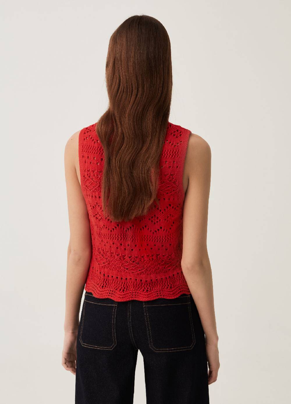 Ovs Tank top in cotone crochet 2025
