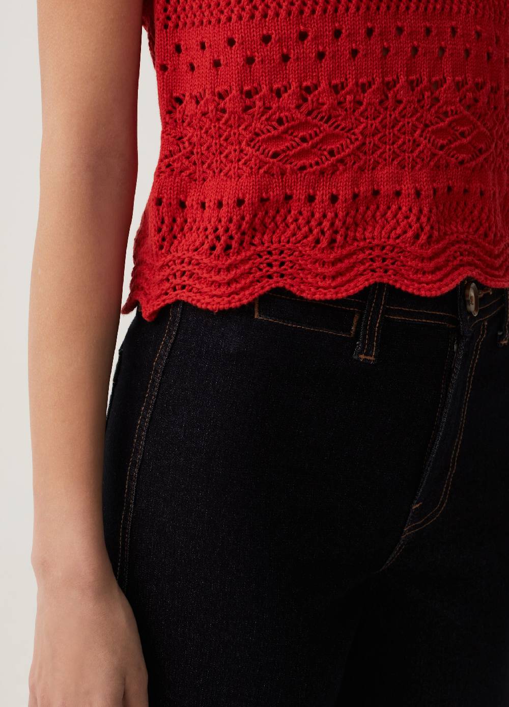 Ovs Tank top in cotone crochet 2025