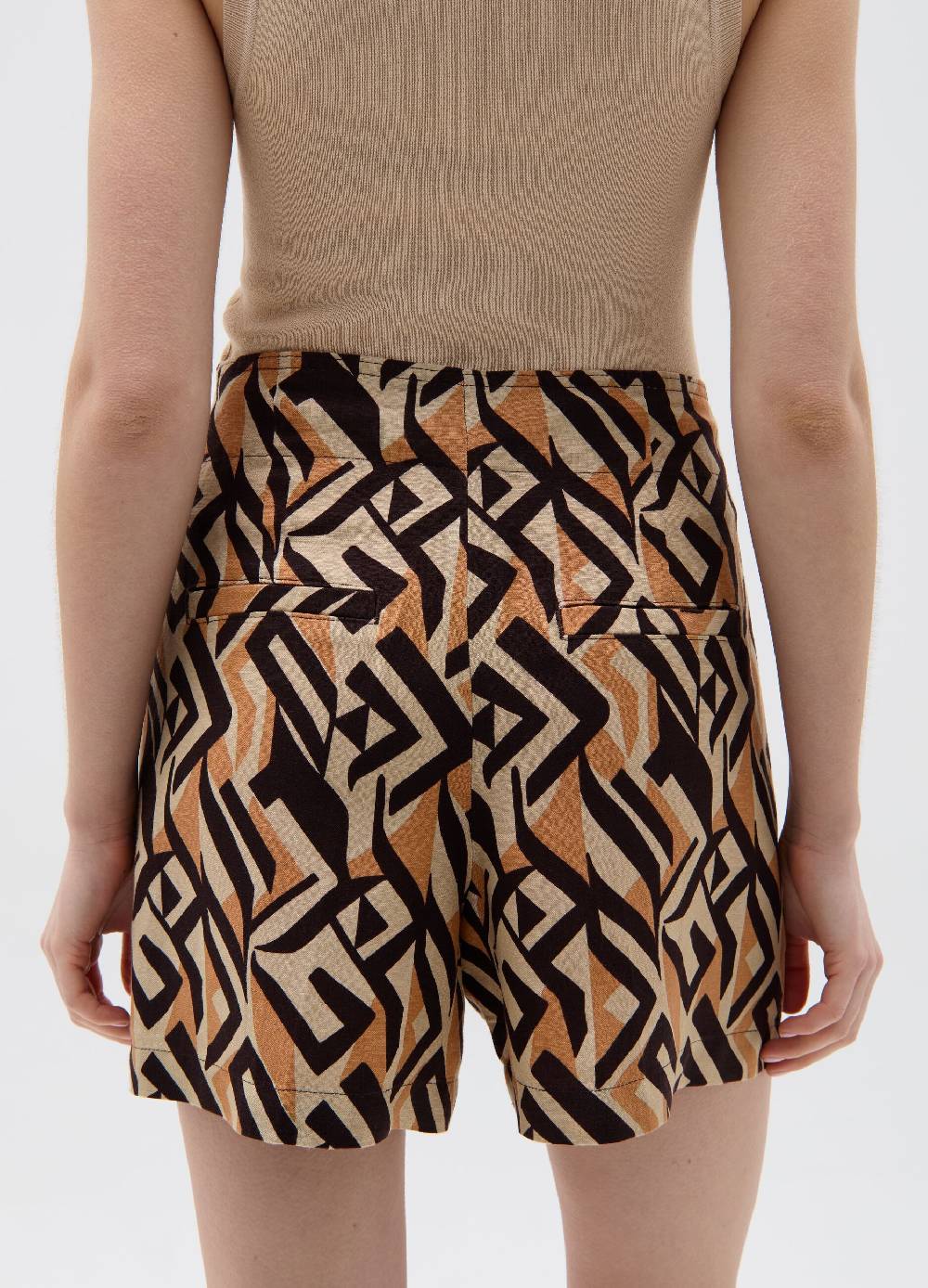 Ovs Shorts in lino e viscosa con pinces Prezzo basso
