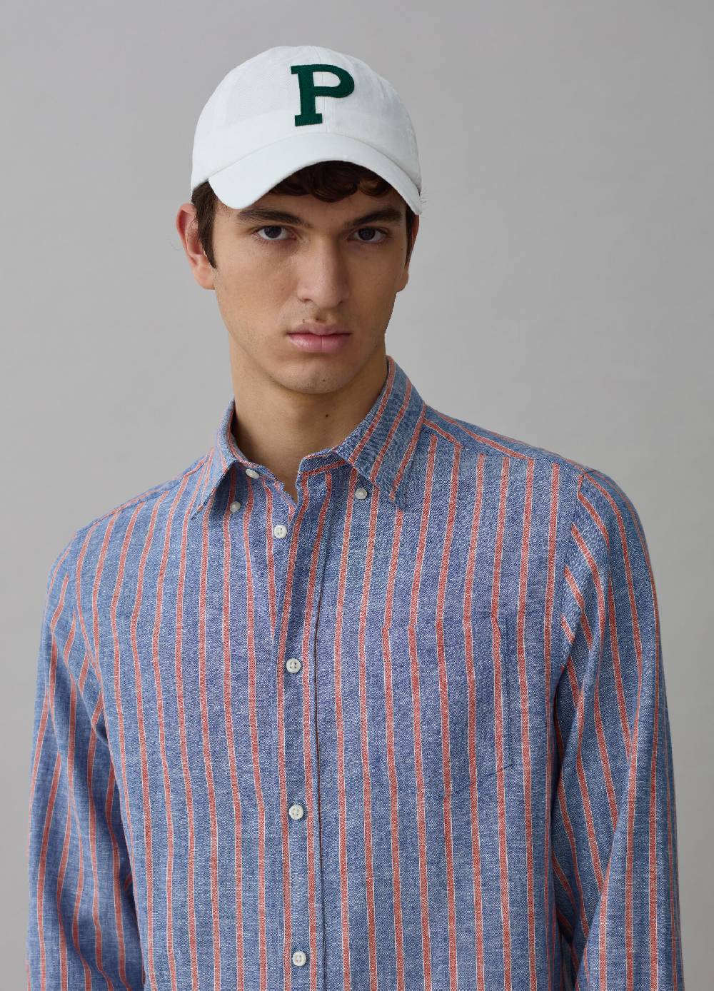 Ovs Camicia in lino e cotone a righe Negozi Online