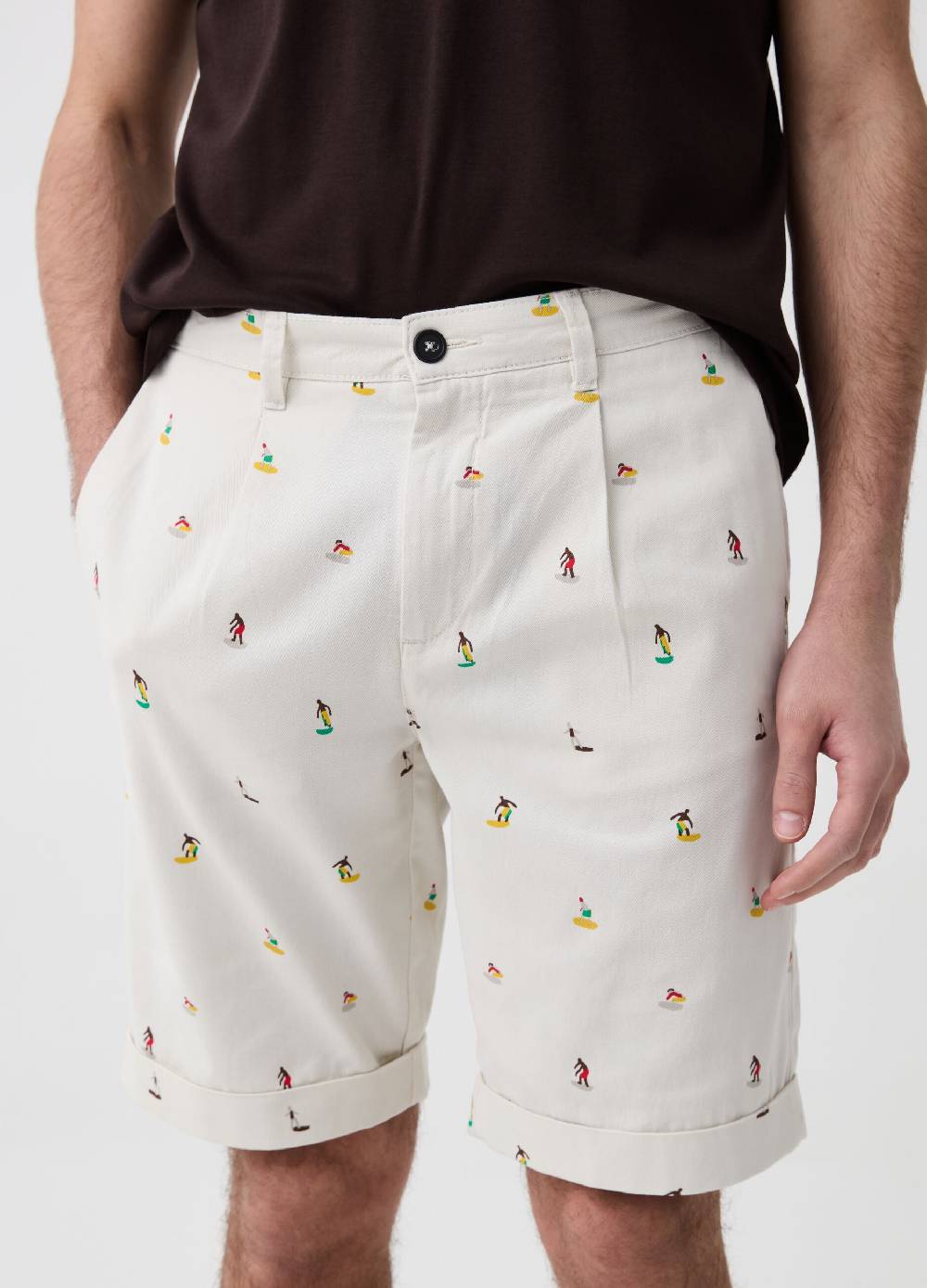 Ovs Bermuda chino con stampa surf Prezzo Ridotto