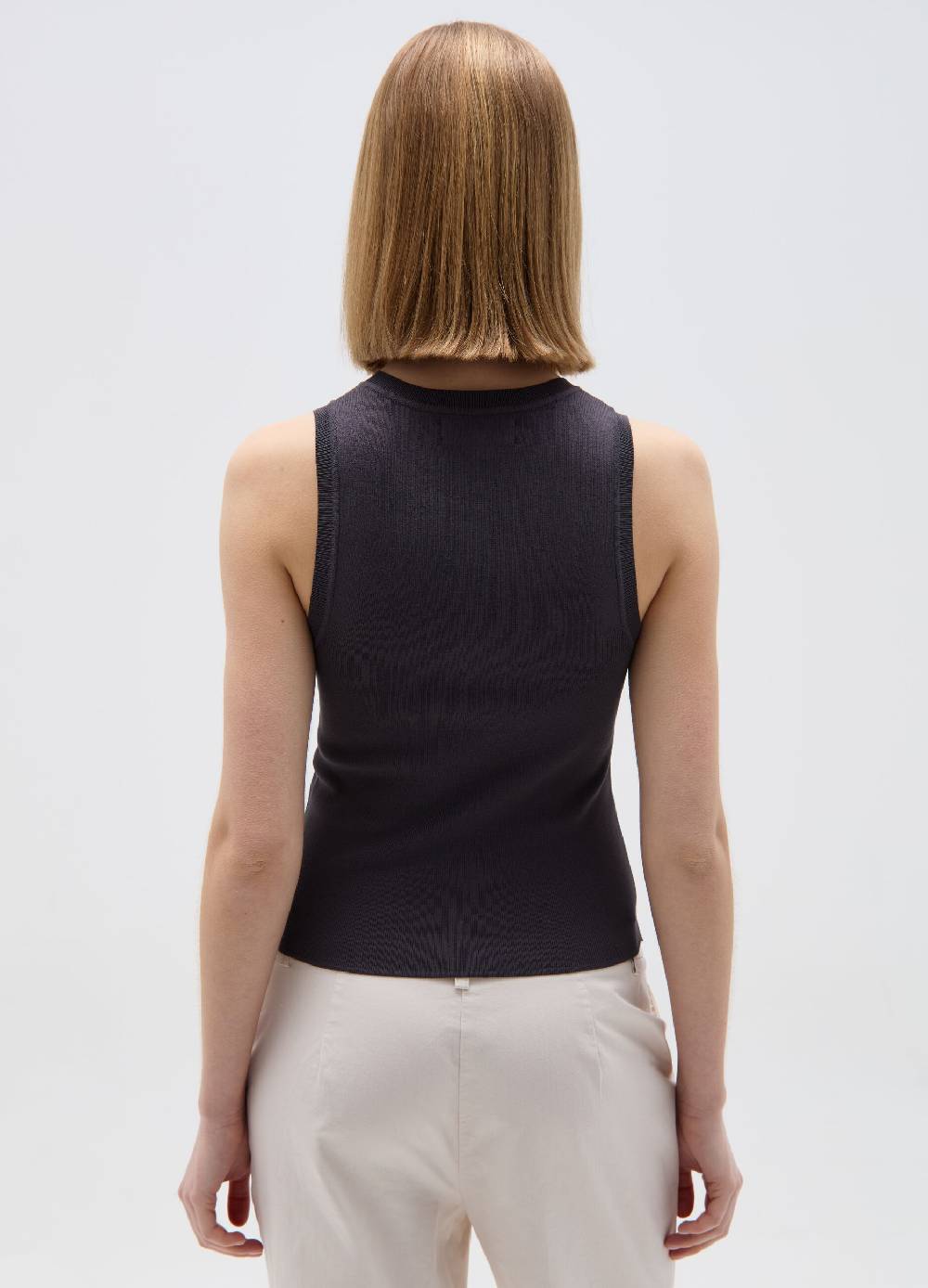 Ovs Tank top in crêpe tinta unita Vendita Economica