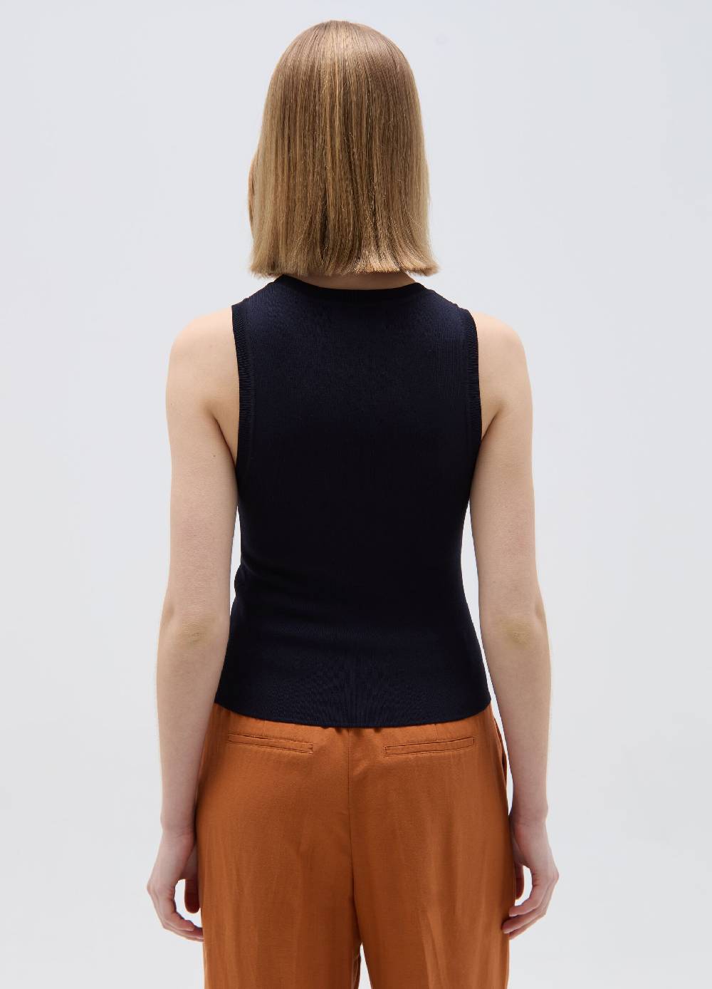 Ovs Tank top in crêpe tinta unita Saldi Di Fabbrica