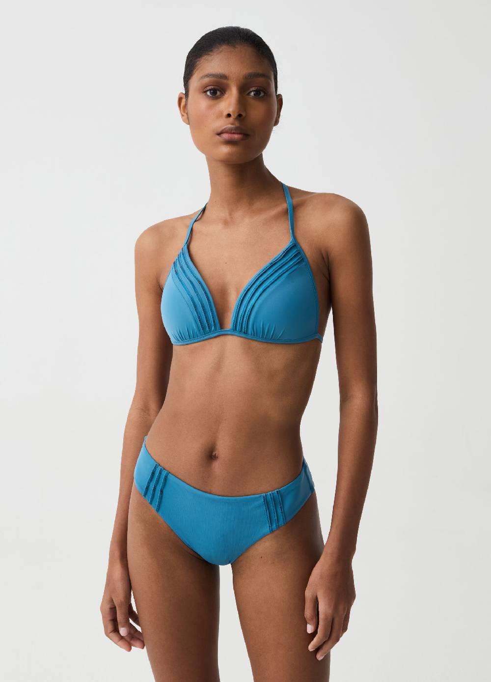 Ovs Top bikini a triangolo con micro paillettes In Saldo