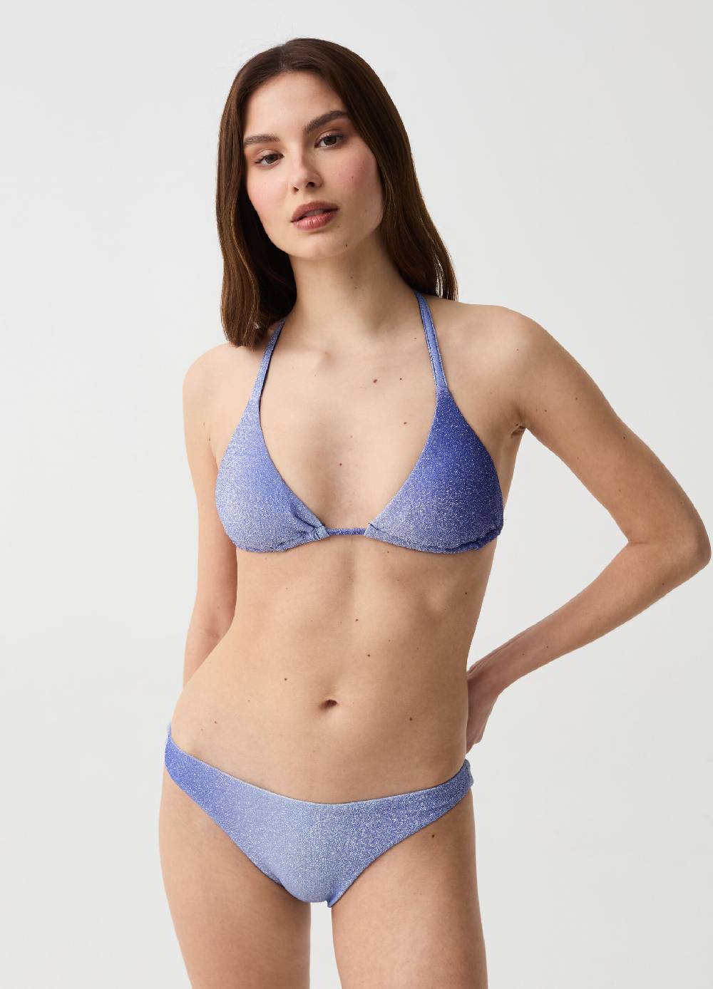 Ovs Top bikini a triangolo in lurex degrade Promozione
