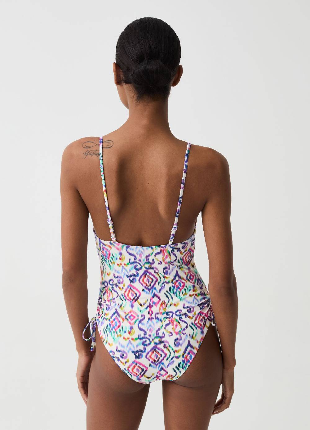 Ovs Costume intero con coulisse stampa ikat Novità