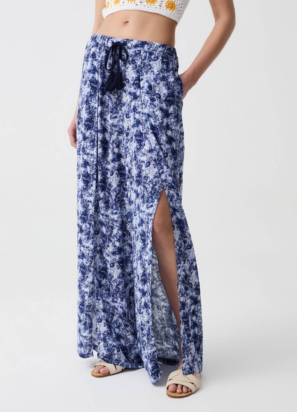Ovs Pantalone palazzo wide leg con spacchi Offerta