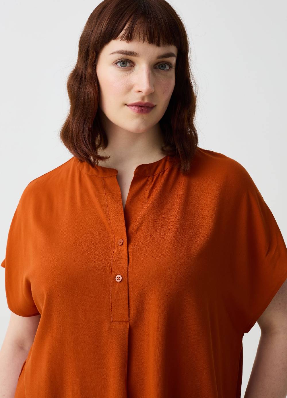 Ovs Blusa in viscosa con bottoni Curvy Saldi