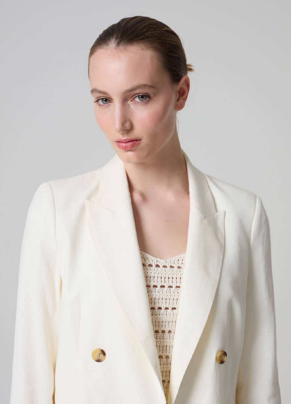 Ovs Blazer doppiopetto in lino e viscosa Offerte
