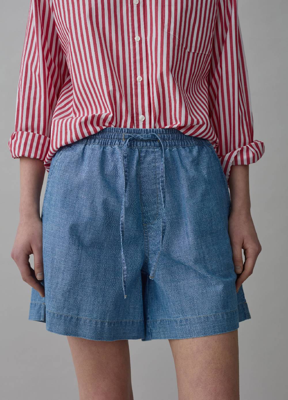 Ovs Shorts in denim fluido con tasche Saldi Di Fabbrica