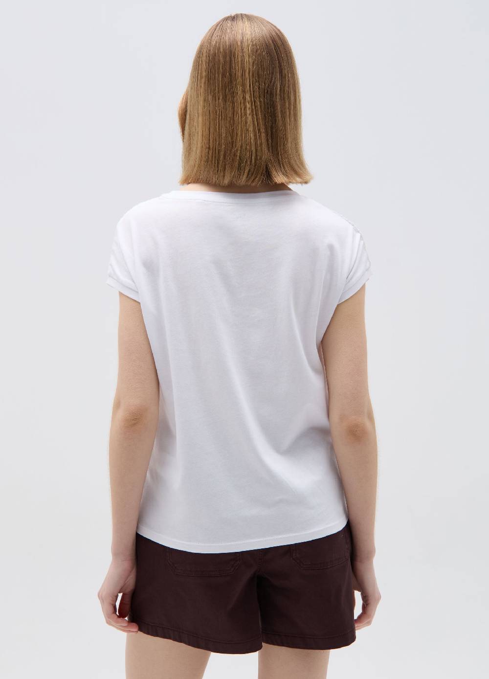Ovs T-shirt in cotone con sangallo Vendite Flash