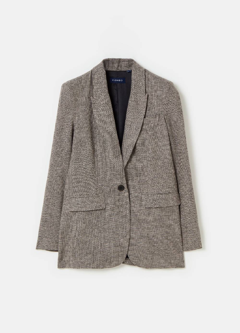 Ovs Blazer in tessuto misto lino e viscosa PIOMBO Nuova