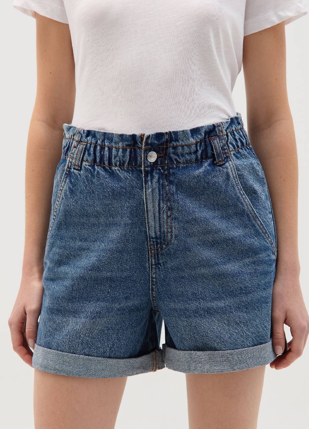 Ovs Shorts paper bag in denim Nuovo