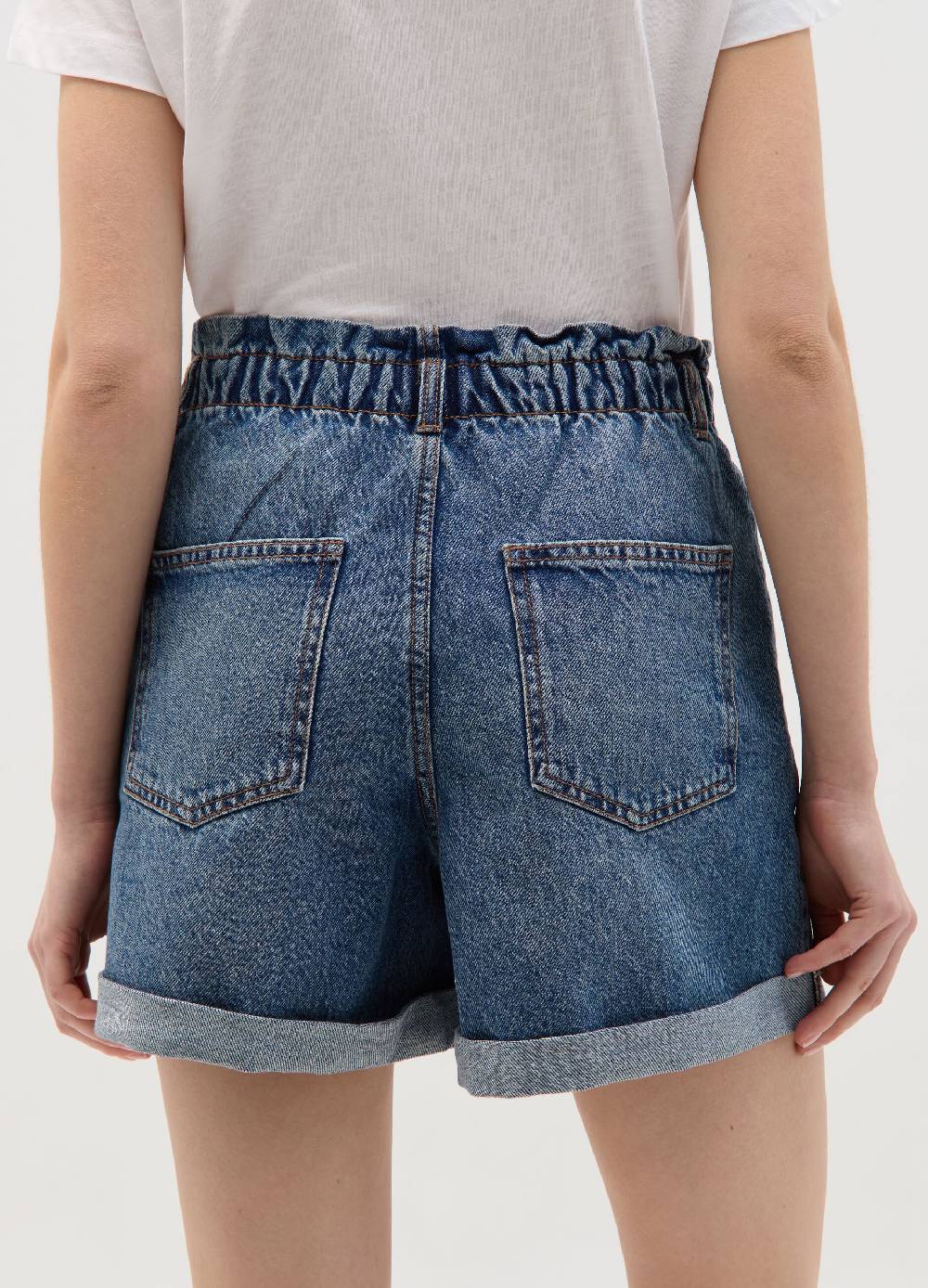 Ovs Shorts paper bag in denim Nuovo