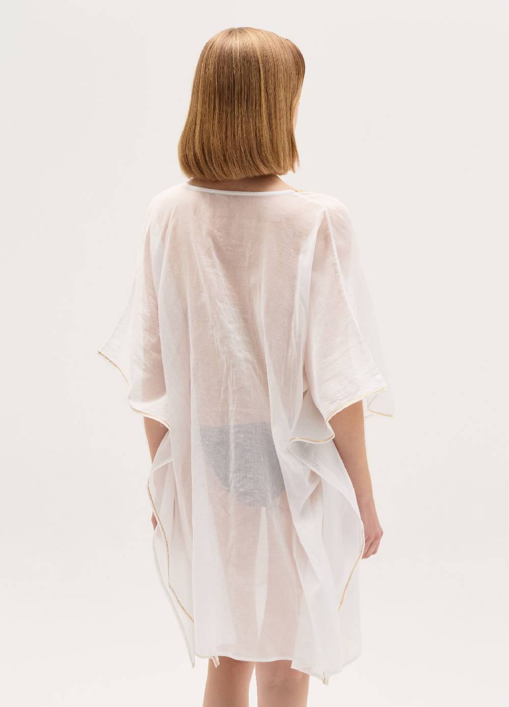 Ovs Poncho copri costume con profili in lurex Spedizione Gratuita