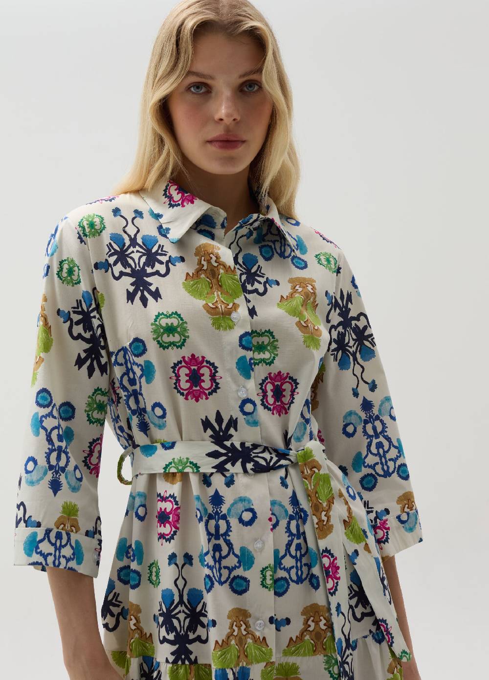 Ovs Vestito lungo chemisier stampa boho Soddisfazione Garantita