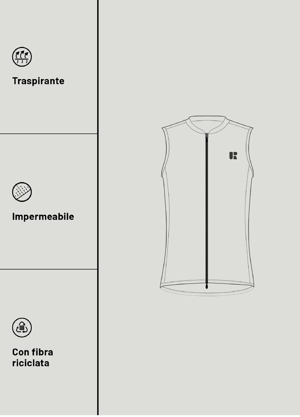 Ovs Gilet ciclista full-zip Urban Riders Sconto