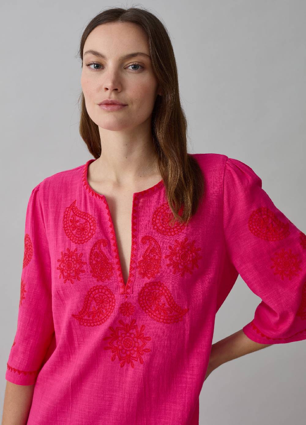 Ovs Caftano lungo copri costume ricami paisley Online