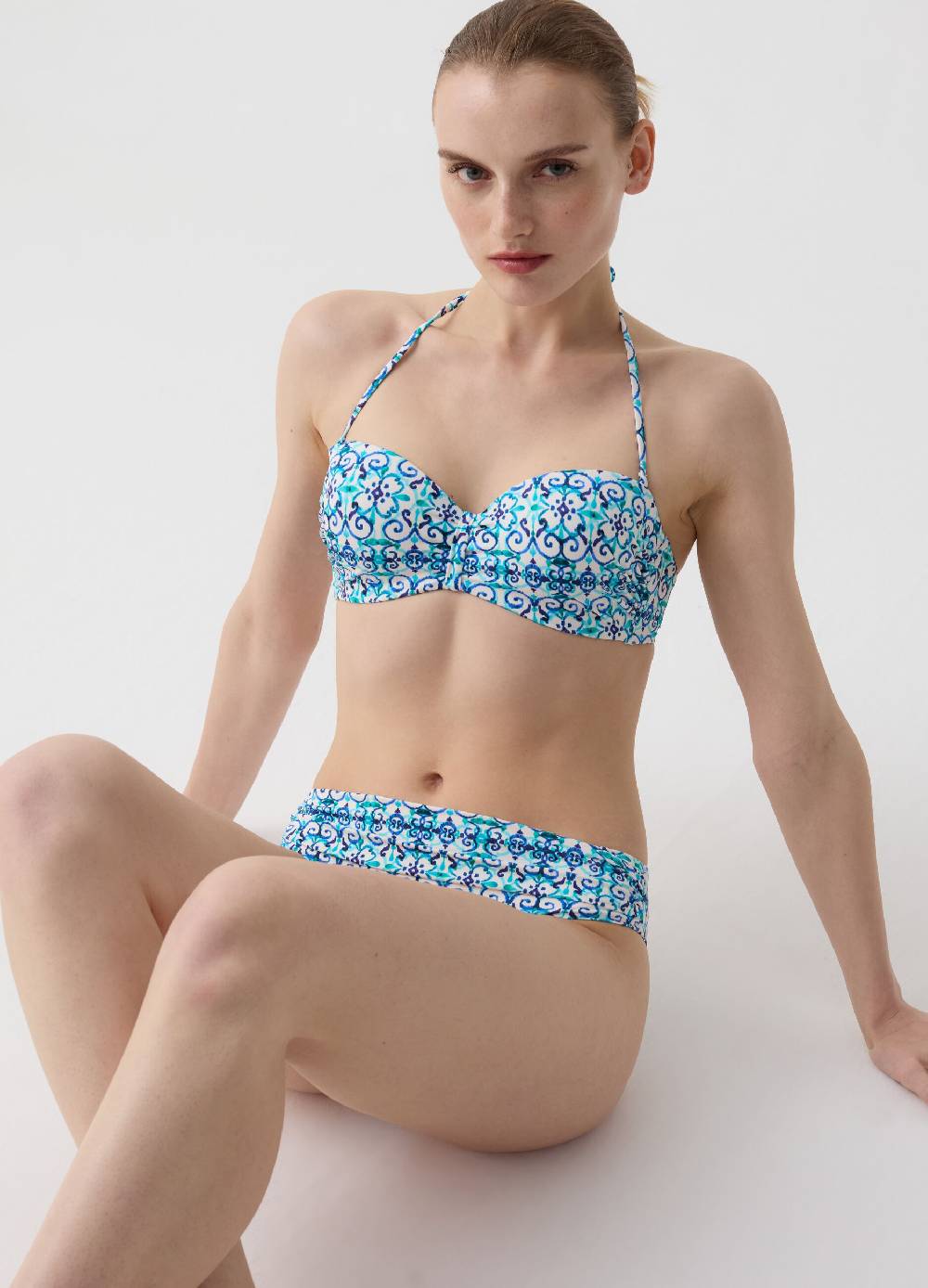 Ovs Top bikini a fascia stampa maiolica In Vendita