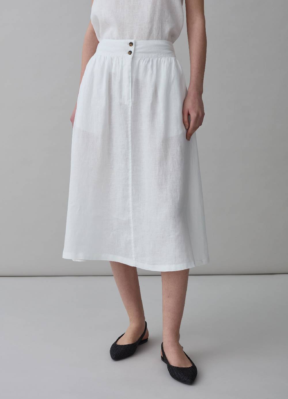 Ovs Gonna midi in lino Vendita Calda