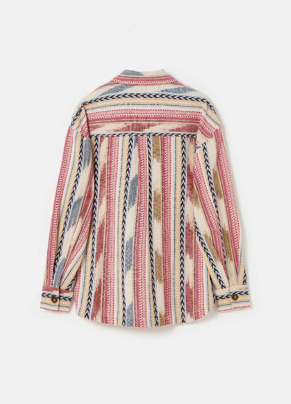 Ovs Shacket a righe multicolor con disegni etnici Nuovo