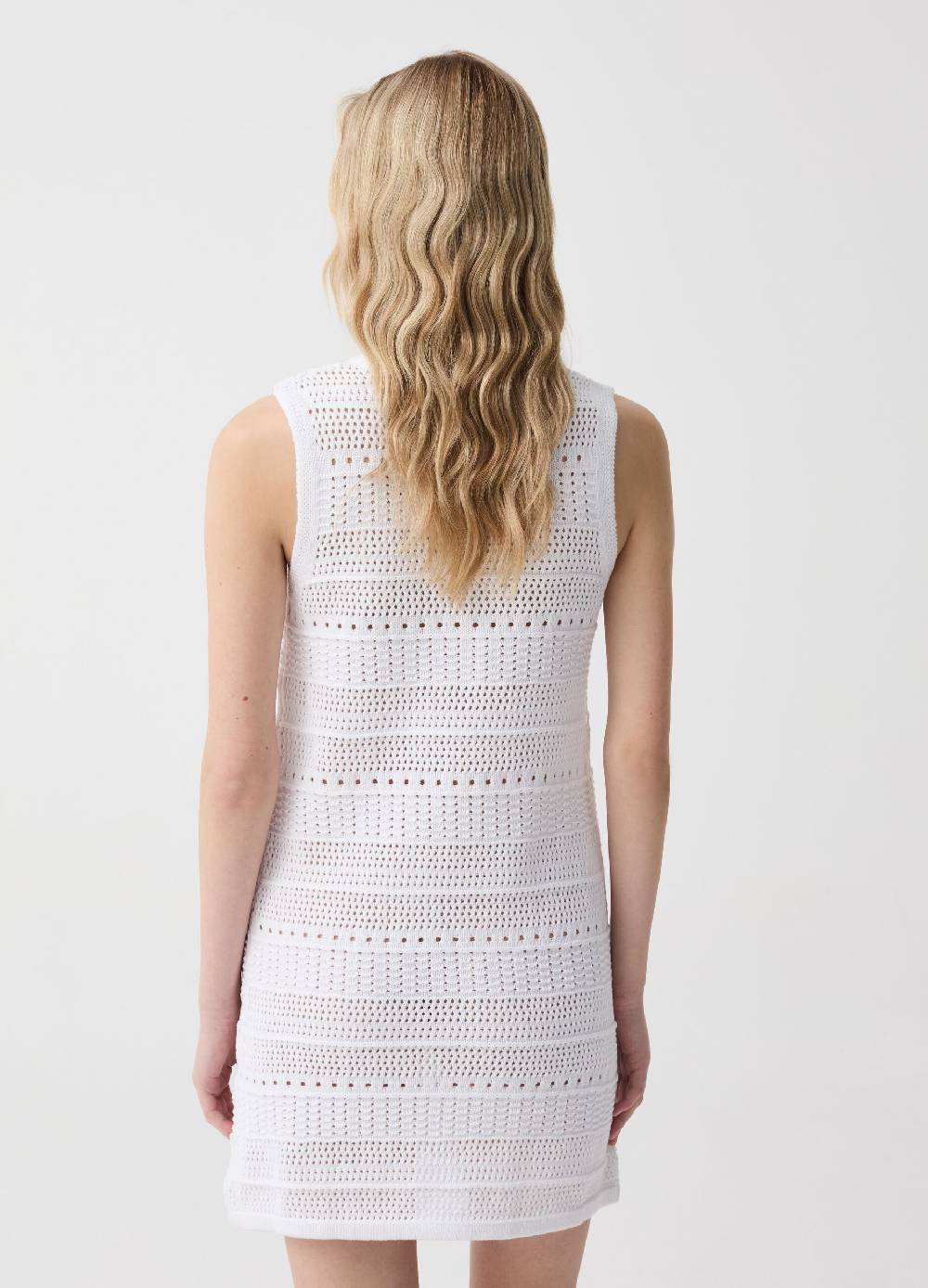 Ovs Abito corto in cotone crochet Promozione