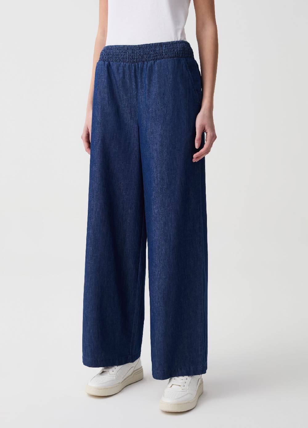 Ovs Jeans wide leg in tessuto fluido Spedizione Gratuita
