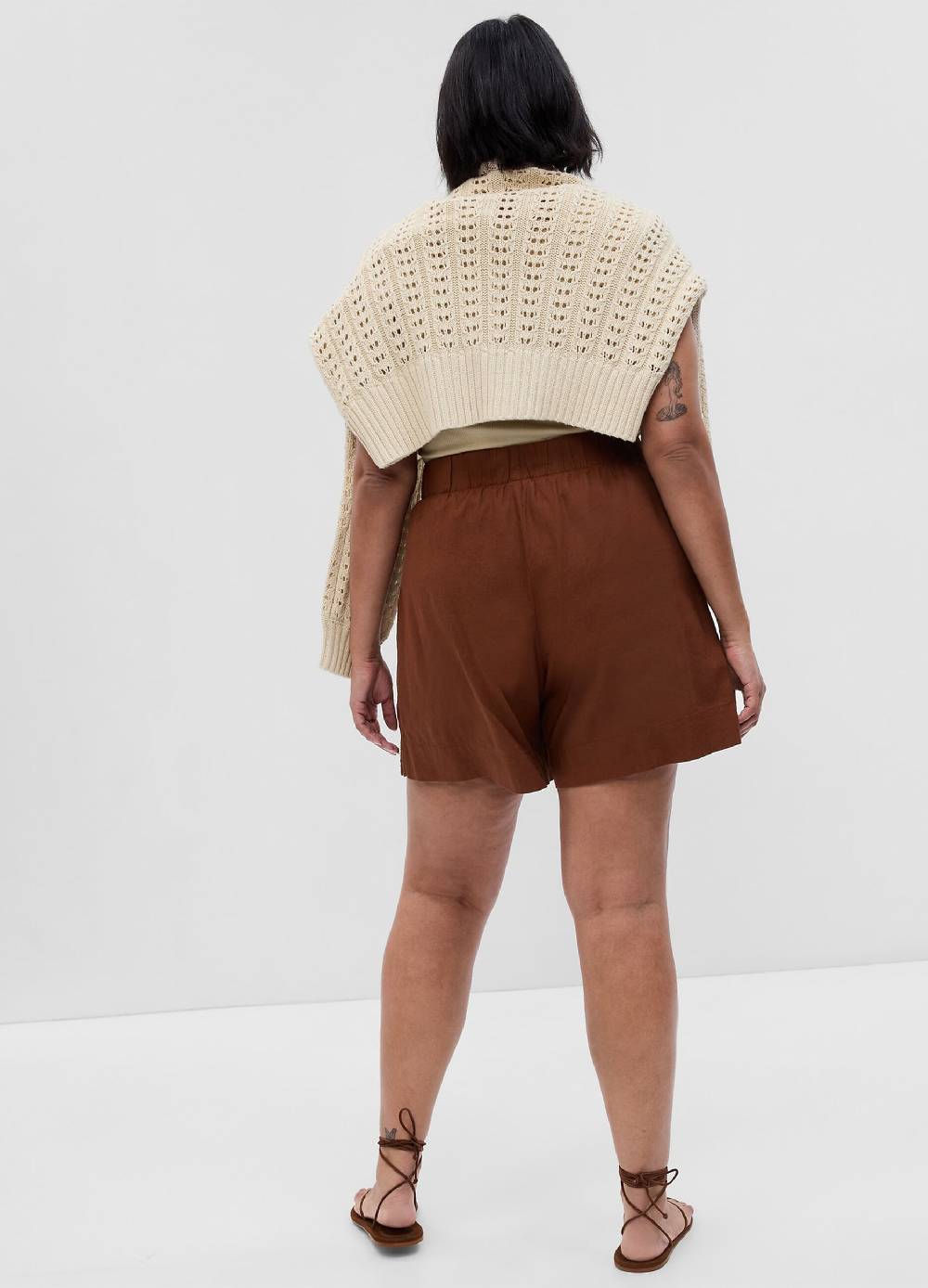 Ovs Shorts pull on in lino e viscosa Consegna Veloce