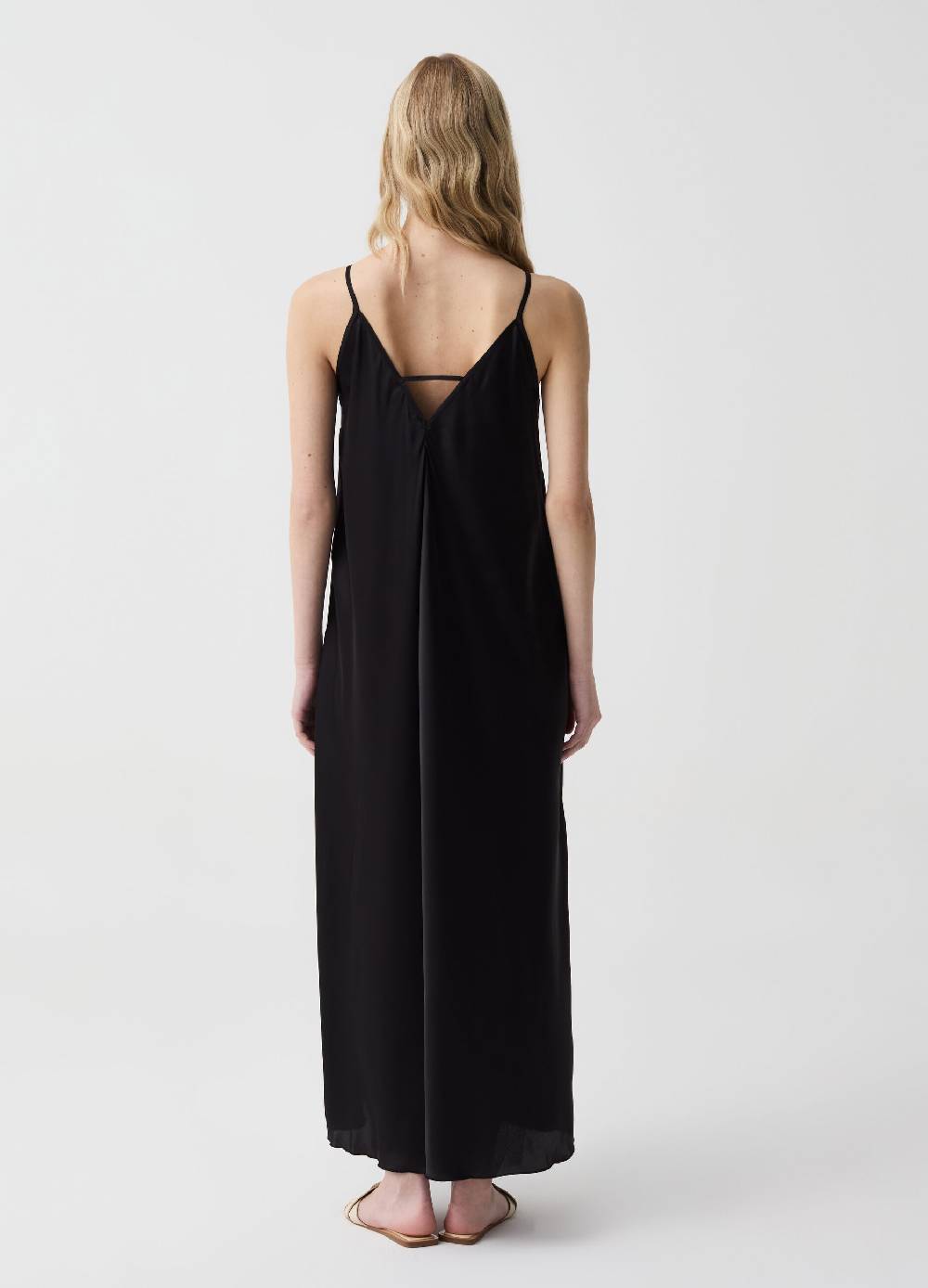 Ovs Vestito lungo in satin con spalline sottili Presa